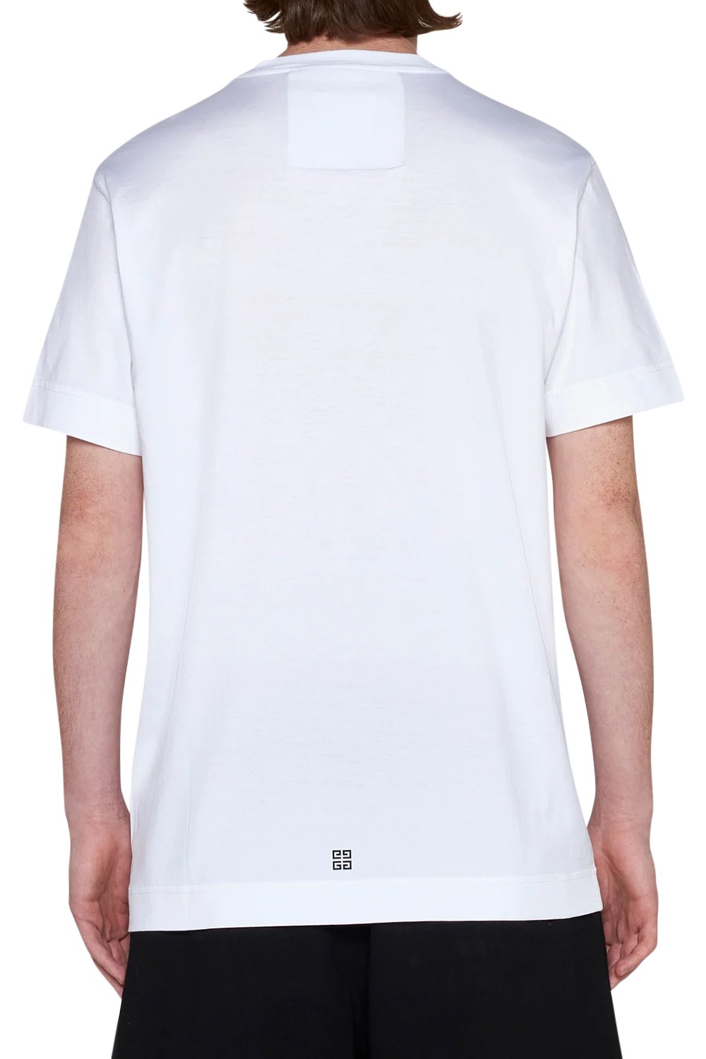 White Givenchy Men's Slim Fit Jersey T-Shirt for Stylish Comfort